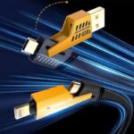 ⁦كابل شحن سريع 65 واط 4 في 1 لكافة أنواع الأجهزة طول 1 متر⁩ - الصورة ⁦12⁩