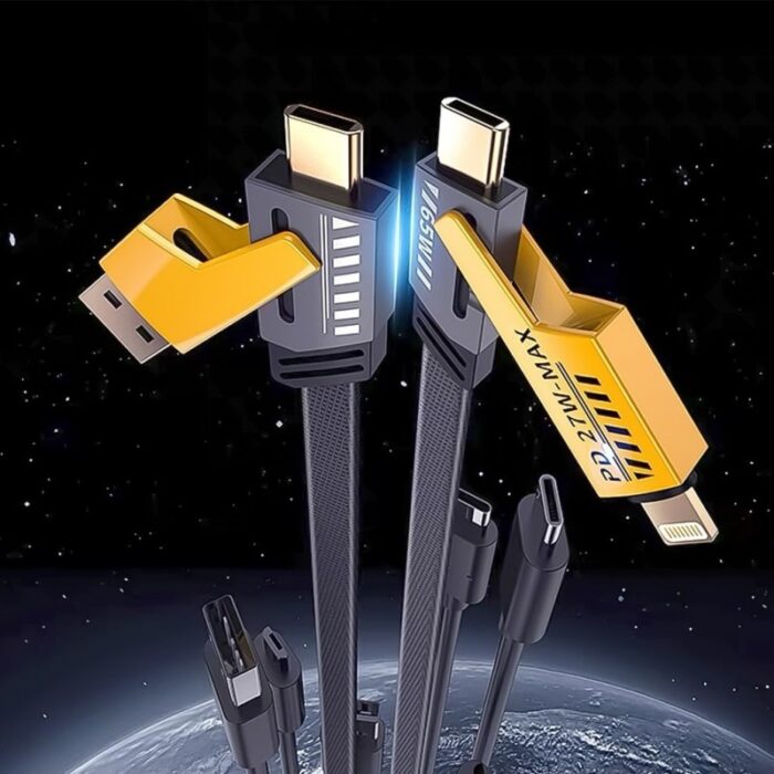 ⁦كابل شحن سريع 65 واط 4 في 1 لكافة أنواع الأجهزة طول 1 متر⁩ - الصورة ⁦13⁩