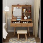 ⁦بيرو خشبي مع مرآة للفتيات مع مقعد خاص⁩ - الصورة ⁦2⁩