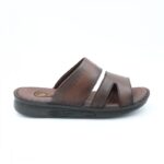 ⁦شبشب جلد طبيعي من SABATO للرجال لون بني محروق⁩ - الصورة ⁦4⁩