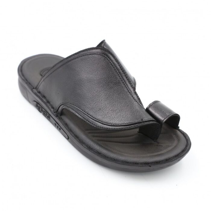 103385371_686069f476178 شبشب جلد طبيعي بتصميم اصبع من SABATO للرجال لون أسود - الصورة 1