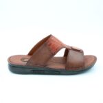 ⁦شبشب جلد طبيعي من SABATO للرجال لون عسلي⁩ - الصورة ⁦4⁩