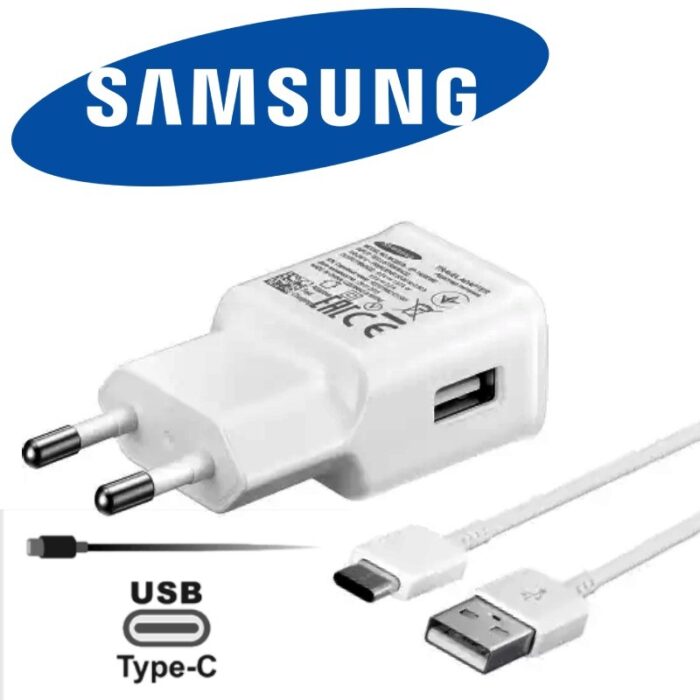 ⁦عظمة شحن (محول طاقة) سامسونج 15 واط مع مع كابل لون أبيض⁩ - الصورة ⁦2⁩