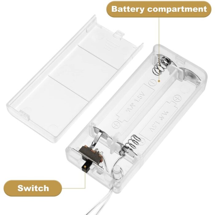 ⁦حبل زينة بتصميم فوانيس لون ذهبي يعمل بالبطارية طول 2 متر⁩ - الصورة ⁦5⁩