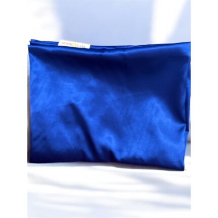 غطاء وسادة ستان لون نيلي