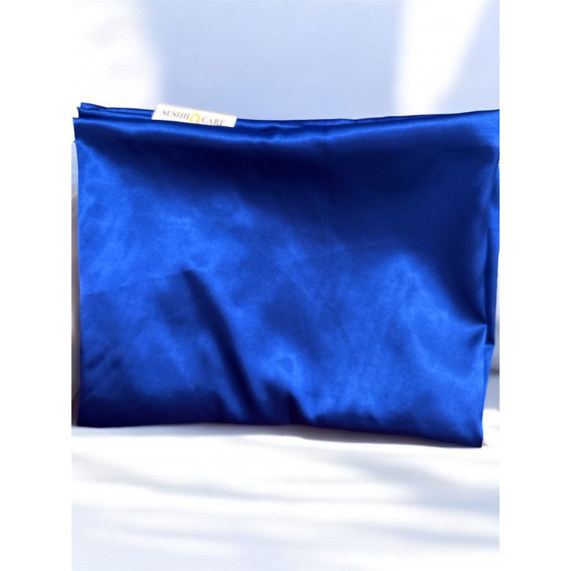 ⁦غطاء وسادة ستان لون نيلي⁩ - الصورة ⁦1⁩