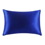 ⁦غطاء وسادة ستان لون نيلي⁩ - الصورة ⁦2⁩