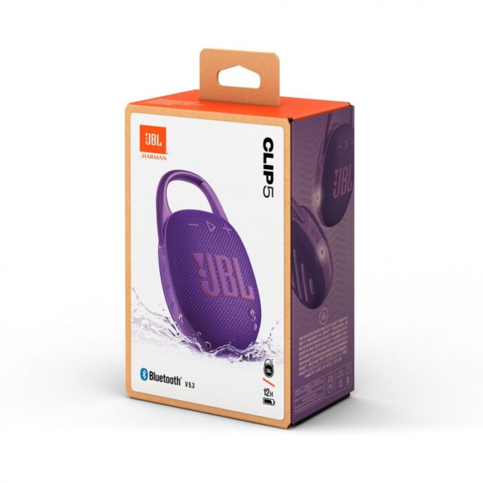 ⁦JBL Clip 5 Ultra-portable waterproof speaker- Purple⁩ - الصورة ⁦7⁩