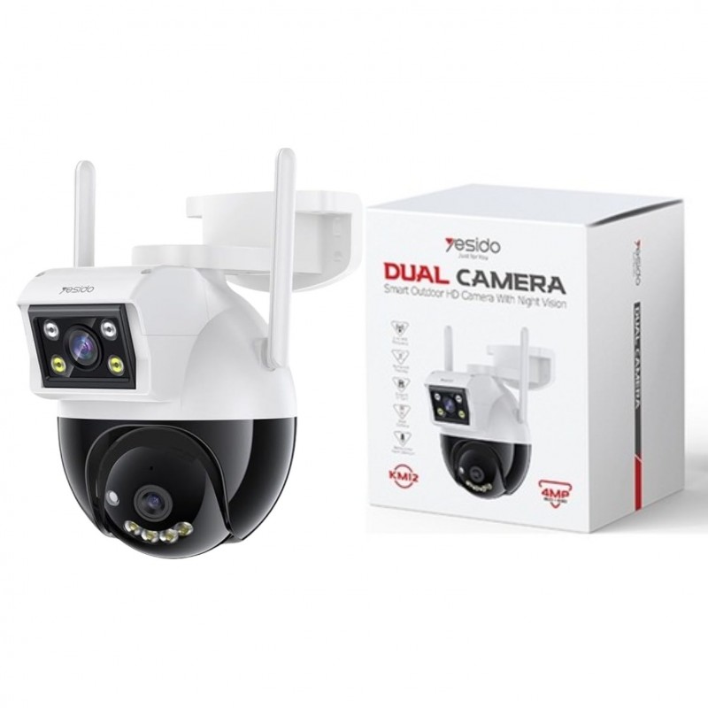 ⁦كاميرا مراقبة خارجية KM12 واي فاي بدقة 1080p HD مع رؤية ليلية Yesido KM12 Indoor CCTV Camera⁩ - الصورة ⁦1⁩