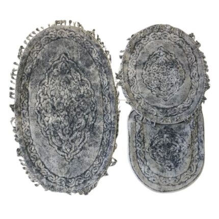 طقم حمام 3 قطع لون سكني فاتح ثقيل