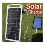 ⁦لوحة شحن شمسية خارجية صغيرة مزود طاقة بمنفذ USB بقوة 2 واط 5 فولت- محمولة - تستخدم كباور بانك لشحن الجوال منفذ Type C خفيفة الوزن⁩ - الصورة ⁦2⁩