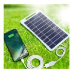 ⁦لوحة شحن شمسية خارجية صغيرة مزود طاقة بمنفذ USB بقوة 2 واط 5 فولت- محمولة - تستخدم كباور بانك لشحن الجوال منفذ Type C خفيفة الوزن⁩ - الصورة ⁦3⁩