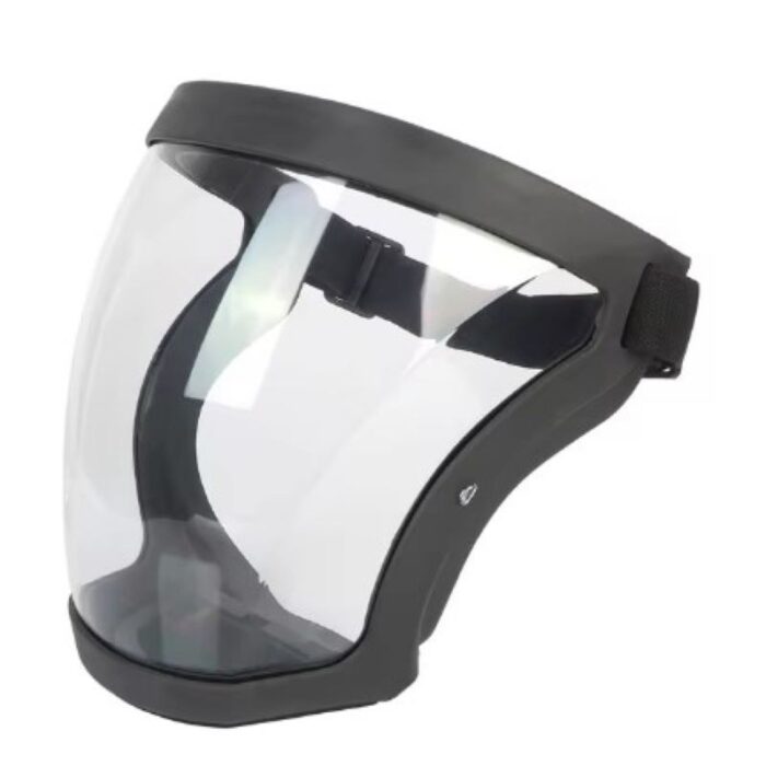 ⁦قناع حماية شفاف كامل للوجه قابل لإعادة الاستخدام مضاد للغبار والضباب للاستخدام في الأعمال اليدوية أو أثناء قص العشب أو في المطبخ مع فلتر⁩ - الصورة ⁦5⁩