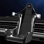 حامل جوال على مكيف السيارة ثابتة جدا بتصميم مميز يحاكي مقعد السيارة السبورت لون أسود وفضي