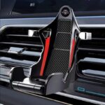 ⁦حامل جوال على مكيف السيارة ثابتة جدا بتصميم مميز يحاكي مقعد السيارة السبورت لون أسود وأحمر⁩ - الصورة ⁦3⁩