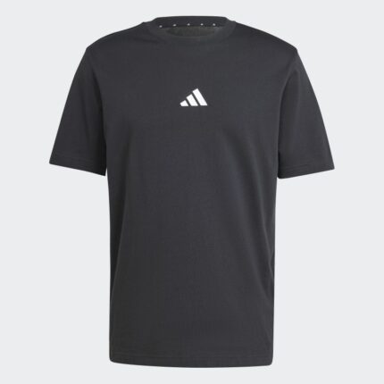 adidas Men's Essentials Small Logo Single Jersey T-Shirt- Black