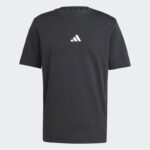 ⁦adidas Men's Essentials Small Logo Single Jersey T-Shirt- Black⁩ - الصورة ⁦2⁩