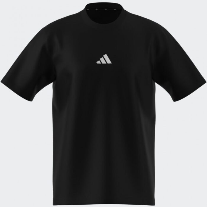 ⁦adidas Men's Essentials Small Logo Single Jersey T-Shirt- Black⁩ - الصورة ⁦8⁩