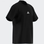 ⁦adidas Men's Essentials Small Logo Single Jersey T-Shirt- Black⁩ - الصورة ⁦9⁩