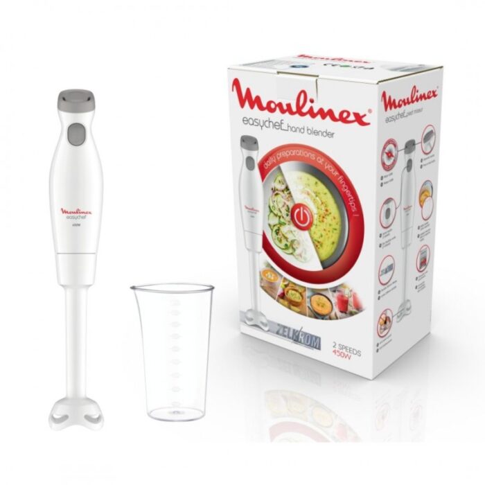 ⁦خلاط يدوي ايزي شيف 450 واط لون ابيض- Moulinex Easychef DD45A110 Hand Blender White⁩ - الصورة ⁦2⁩