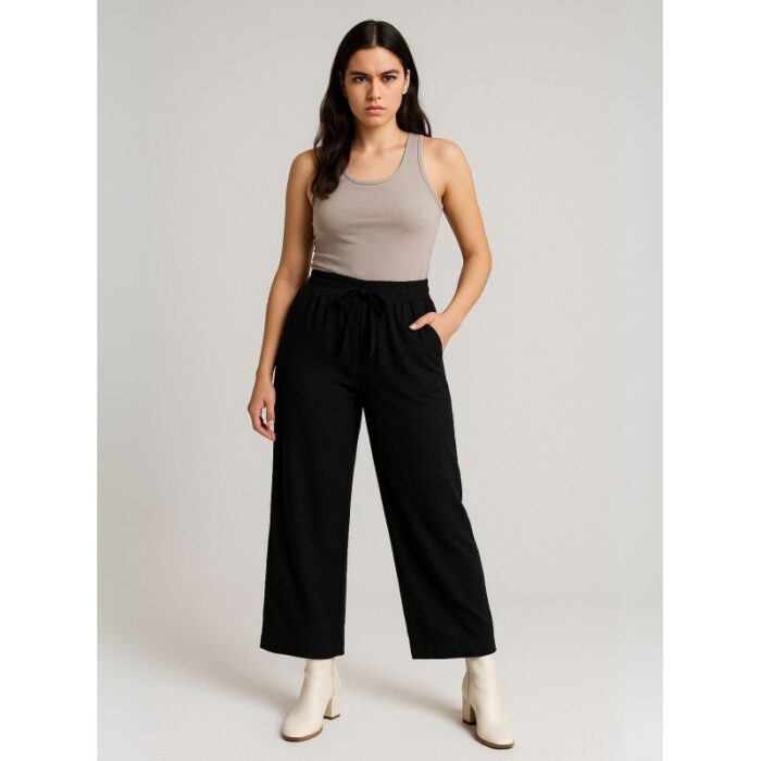 ⁦بنطال بيتي للنساء لون أسود⁩ - الصورة ⁦2⁩