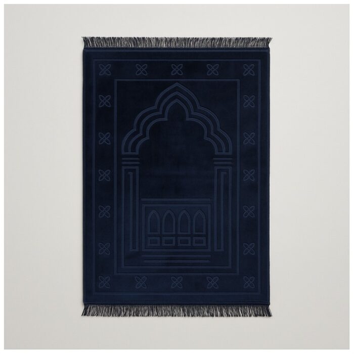 103385520_686a5a7b053f4 سجادة صلاة مخمل ثقيلة 120 * 80 سم لون أسود - الصورة 1