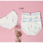 ⁦طقم داخلي 5 قطع للنساء لون أزرق و أبيض من Sami Boutique⁩ - الصورة ⁦2⁩