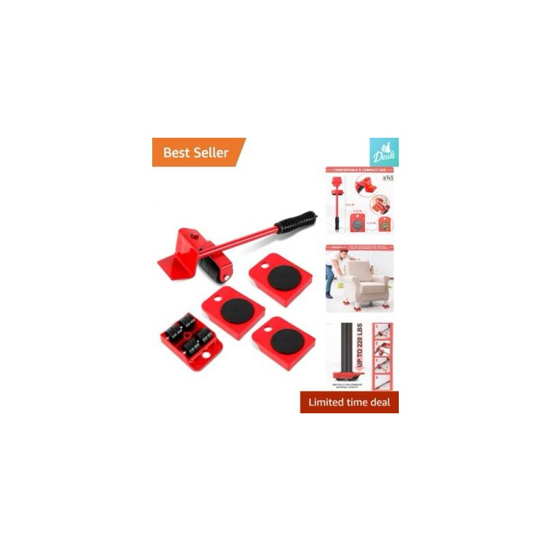 ⁦Easy Move Tool For Moving Your Furniture-مجموعة ادوات متحركة سهلة النقل من 5 قطع، نظام نقل ورفع الاثاث الثقيل⁩ - الصورة ⁦1⁩