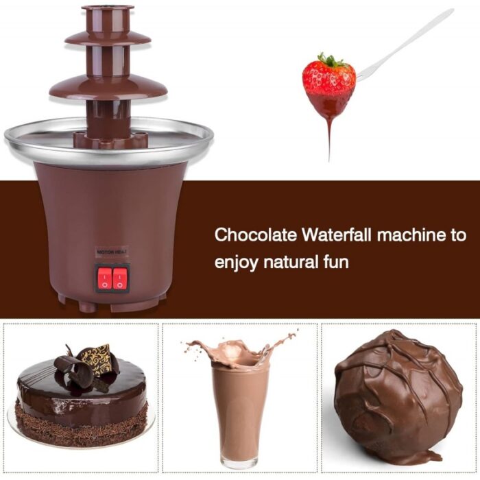 ⁦Chocolate Fondue Fountain-نافورة شوكولاتة فوندو صغيرة حرارية 
كهربائية⁩ - الصورة ⁦4⁩