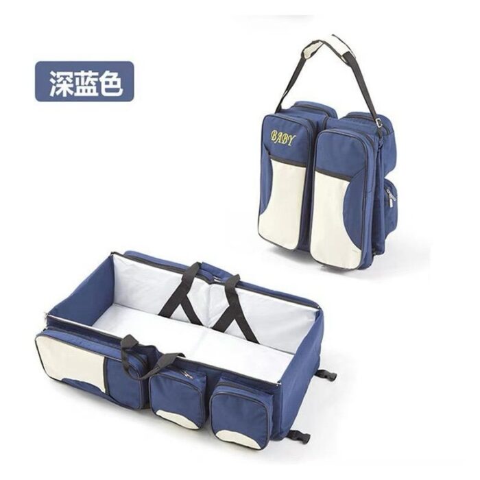 ⁦Multi-Functional Portable Baby Travel Bag And Bed-blue-بيبيز بلوم سرير اطفال محمول متعدد الوظائف⁩ - الصورة ⁦5⁩