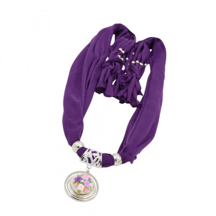 ⁦سكارف نهدي مع تطريز برازيلي⁩ - الصورة ⁦3⁩