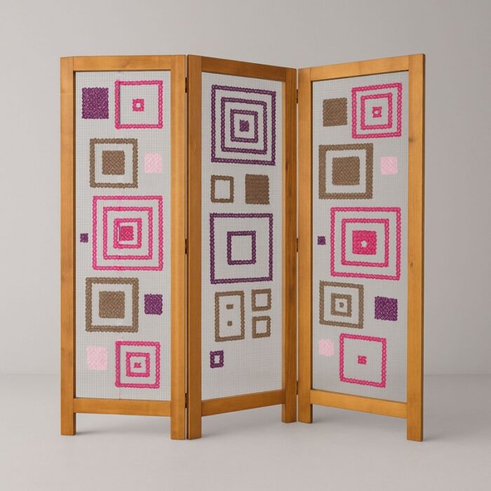 ⁦فاصل خشبي أو ستارة خشبية متحركة تطريز فلاحي⁩ - الصورة ⁦2⁩