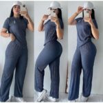 بيجامة ستاتية لون سكني One Size