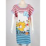 ⁦قميص نوم لون زهري مخطط⁩ - الصورة ⁦2⁩