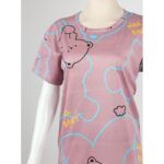 ⁦قميص نوم لون بنفسجي تصميم دب⁩ - الصورة ⁦2⁩