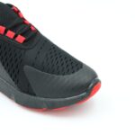 ⁦حذاء رياضي للرجال لون أسود و أحمر ونعل أسود⁩ - الصورة ⁦3⁩