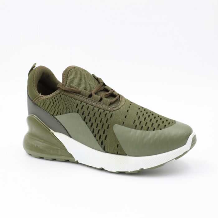 103385681_6866bedb338fc حذاء رياضي للرجال لون زيتي ونعل أبيض - الصورة 1