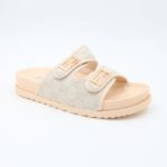 ⁦شبشب ستاتي كاجوال للنساء لون بيج⁩ - الصورة ⁦2⁩