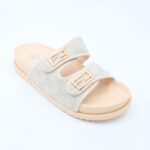 ⁦شبشب ستاتي كاجوال للنساء لون بيج⁩ - الصورة ⁦4⁩