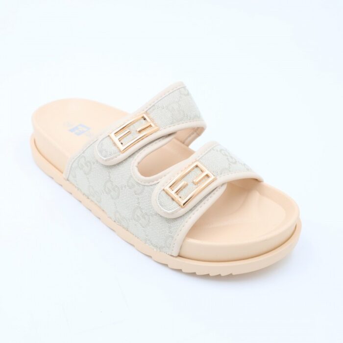 ⁦شبشب ستاتي كاجوال للنساء لون بيج⁩ - الصورة ⁦4⁩