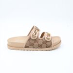 ⁦شبشب ستاتي كاجوال للنساء لون كاكي⁩ - الصورة ⁦3⁩