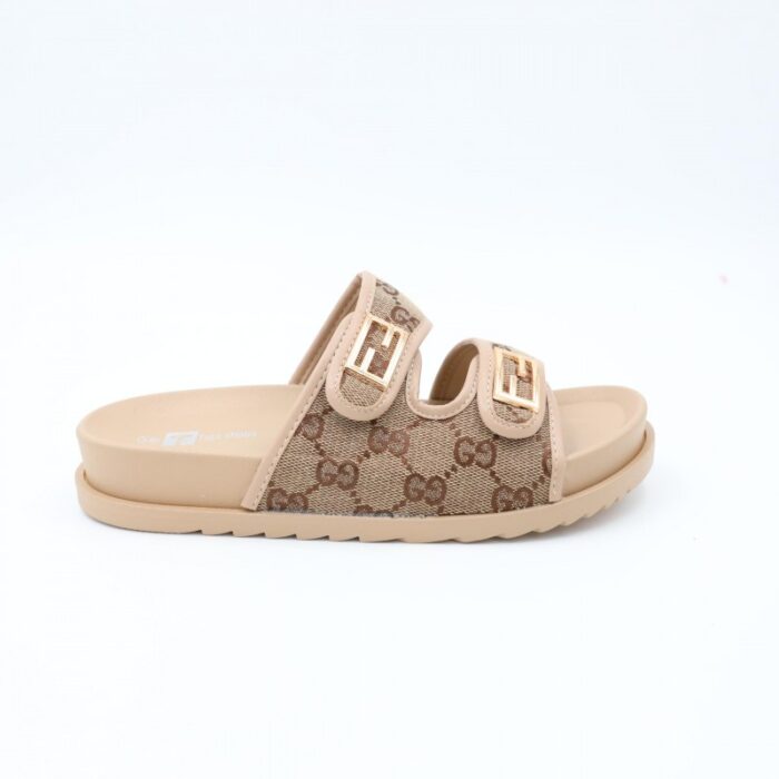 ⁦شبشب ستاتي كاجوال للنساء لون كاكي⁩ - الصورة ⁦3⁩