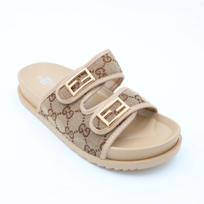 ⁦شبشب ستاتي كاجوال للنساء لون كاكي⁩ - الصورة ⁦6⁩