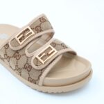 ⁦شبشب ستاتي كاجوال للنساء لون كاكي⁩ - الصورة ⁦7⁩