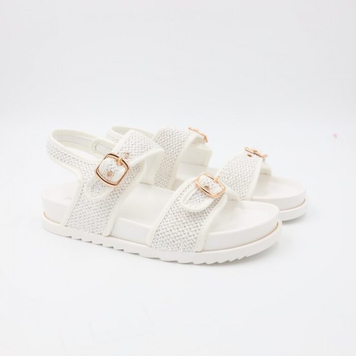 ⁦صندل ستاتي لون أبيض⁩ - الصورة ⁦2⁩