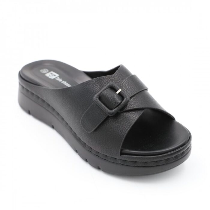 103385696_686c21fb31d5f كندرة ستاتية مريحة نعل مرتفع لون أسود - الصورة 1