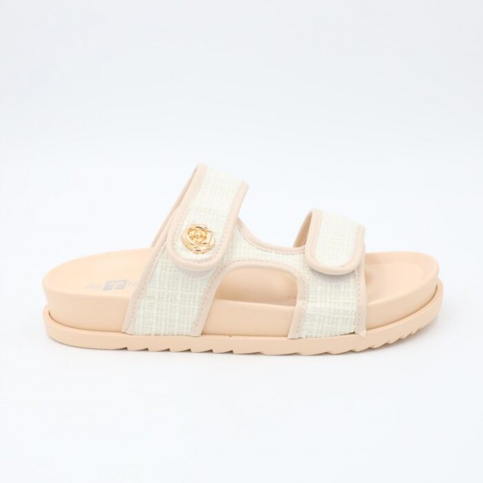 ⁦شبشب ستاتي كاجوال للنساء لون بيج⁩ - الصورة ⁦4⁩