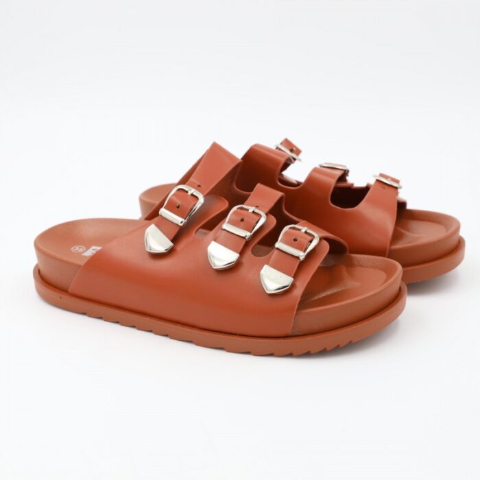 ⁦شبشب ستاتي كاجوال للنساء لون عسلي⁩ - الصورة ⁦2⁩