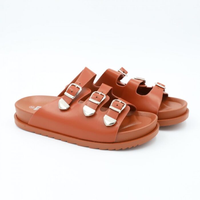 ⁦شبشب ستاتي كاجوال للنساء لون عسلي⁩ - الصورة ⁦3⁩