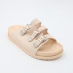 ⁦شبشب ستاتي كاجوال للنساء لون بيج⁩ - الصورة ⁦4⁩